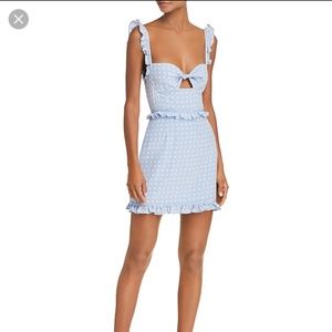 NWT For Love & Lemons Sweetheart blue dress XS